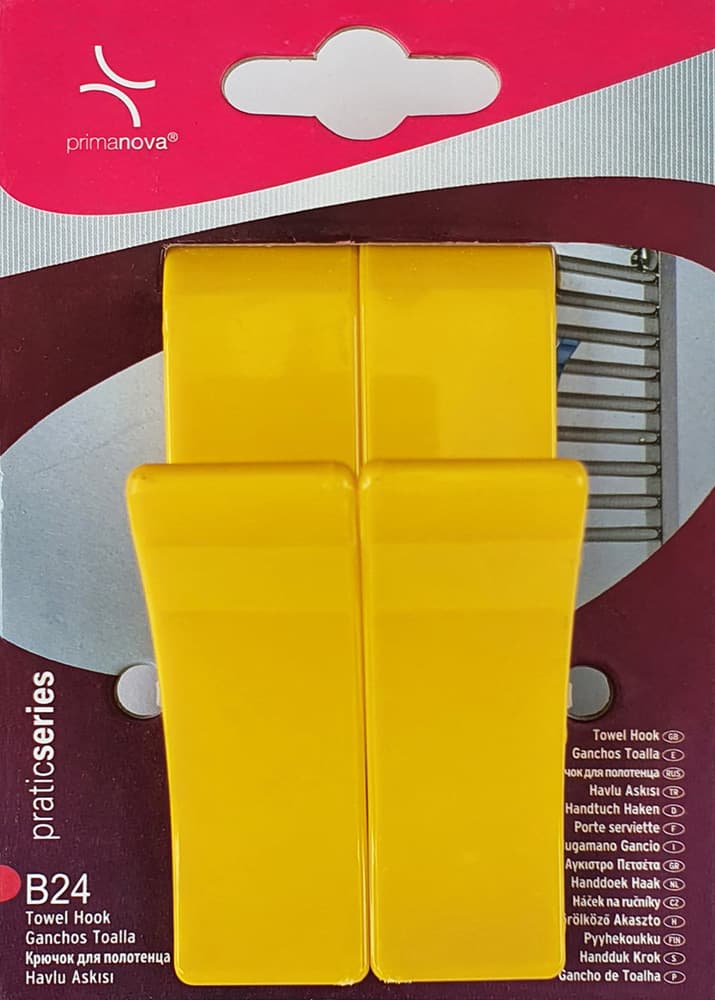 Kukice za peškire i radijator B24 set 2 komada žute