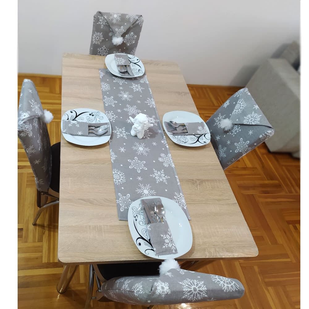 Trpezarijski dekorativni set Eira Grey za 6 osoba