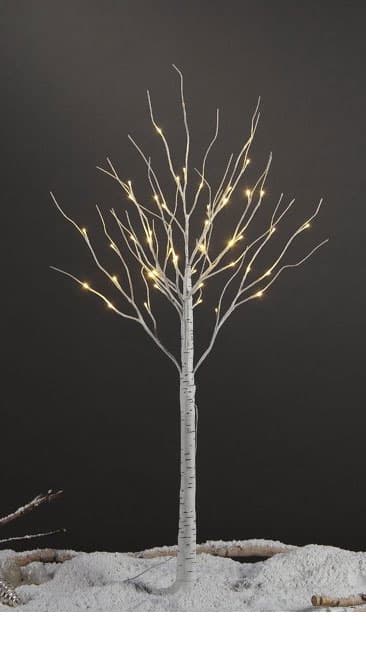 Belo ukrasno svetleće drvo V121cm 48LED