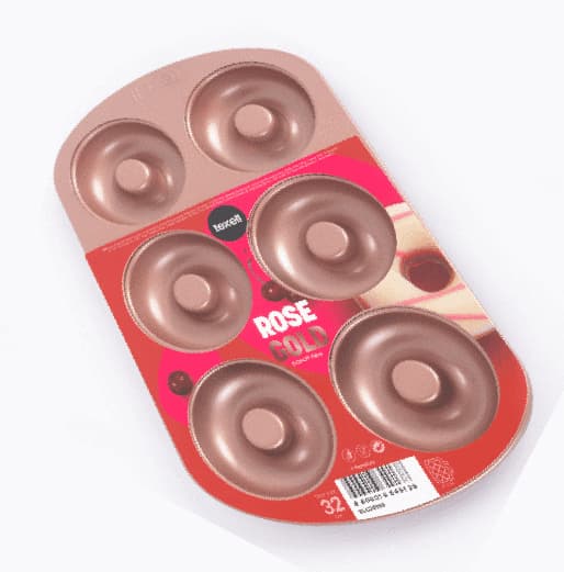 Texell modla za krofne 6 rupa Rose Gold TPRG-K321