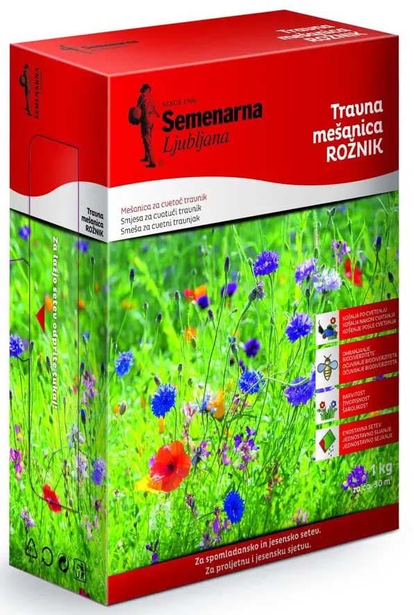 Trava Seme - Cvetna Trava - 5 kg - Seme za cvetni travnjak