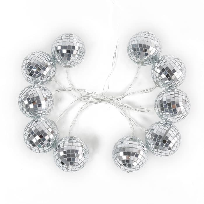 Festa Novogodišnje lampice na baterije srebrne Disko Kugle 10LED