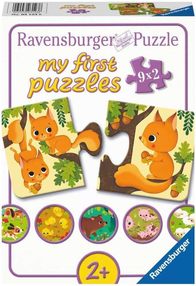 Ravensburger Moje prve Puzzle slagalica 9x2 dela Životinje sa mladuncima 03123
