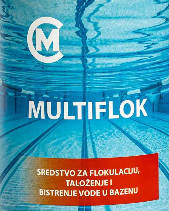 Multiflok Sredstvo za flokulaciju, taloženje i bistrenje vode u bazenima 10L MCom