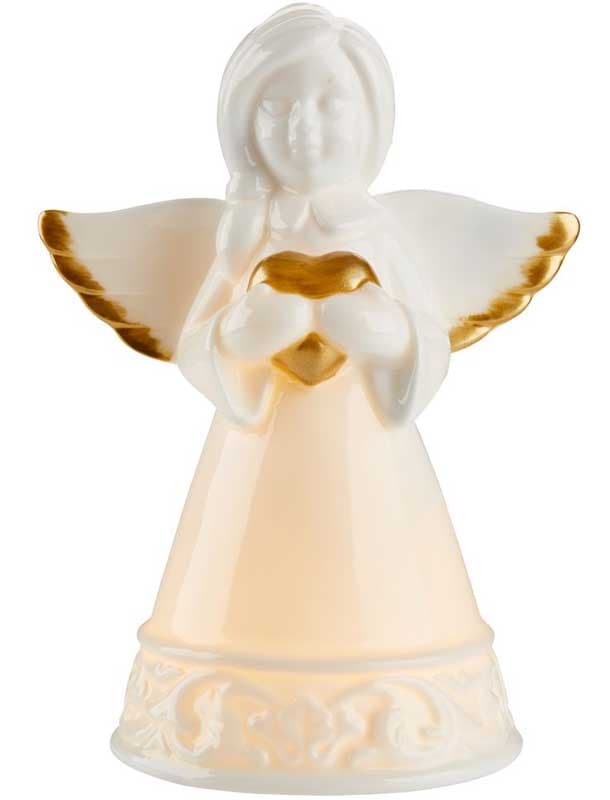Novogodišnja figura Anđeo sa LED svetlom na baterije