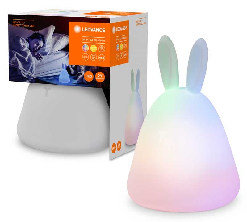 Višebojno noćno svetlo sa punjivom baterijom Ledvance Rabbit