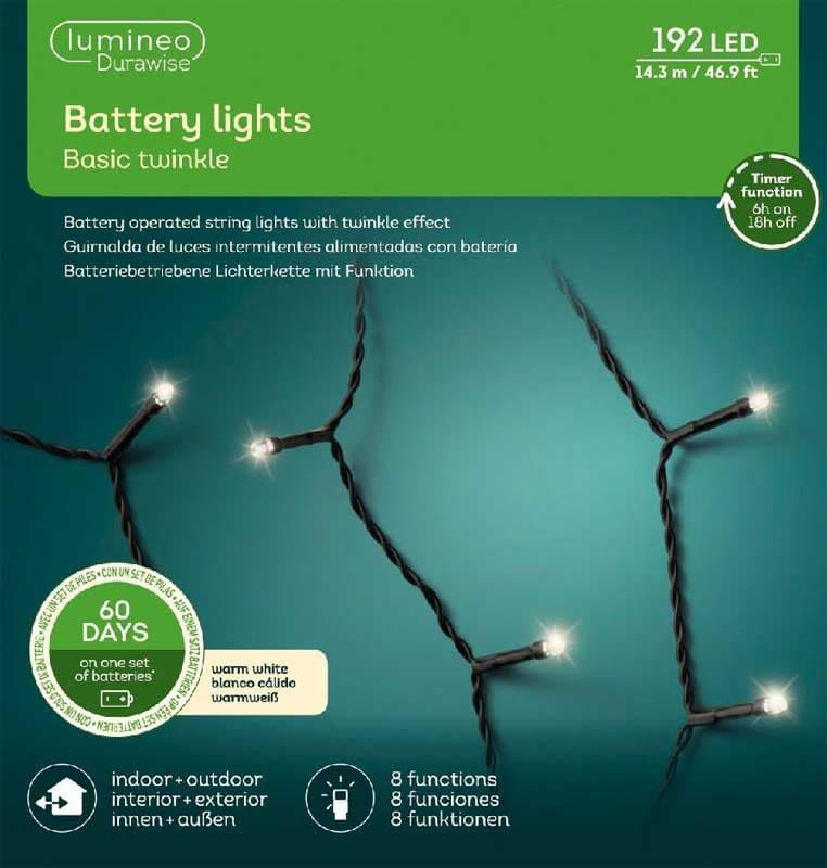 Lumineo LED lampice na baterije 192 LED 49.7161