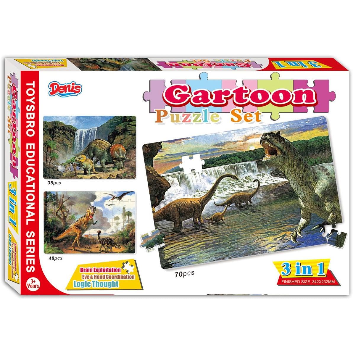 Slagalica Set Dinosaurusi 3u1 153 Delova