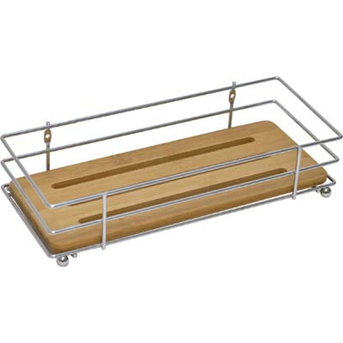 Tendance Žičana Polica 26,5x11,5x6cm Mdf Bambus Hrom