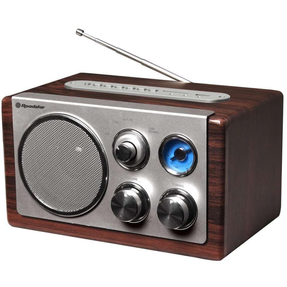 Roadstar Radio prijmnik sa drvenim kućištem USB i SD reprodukcija RSHRA1345NUSWD
