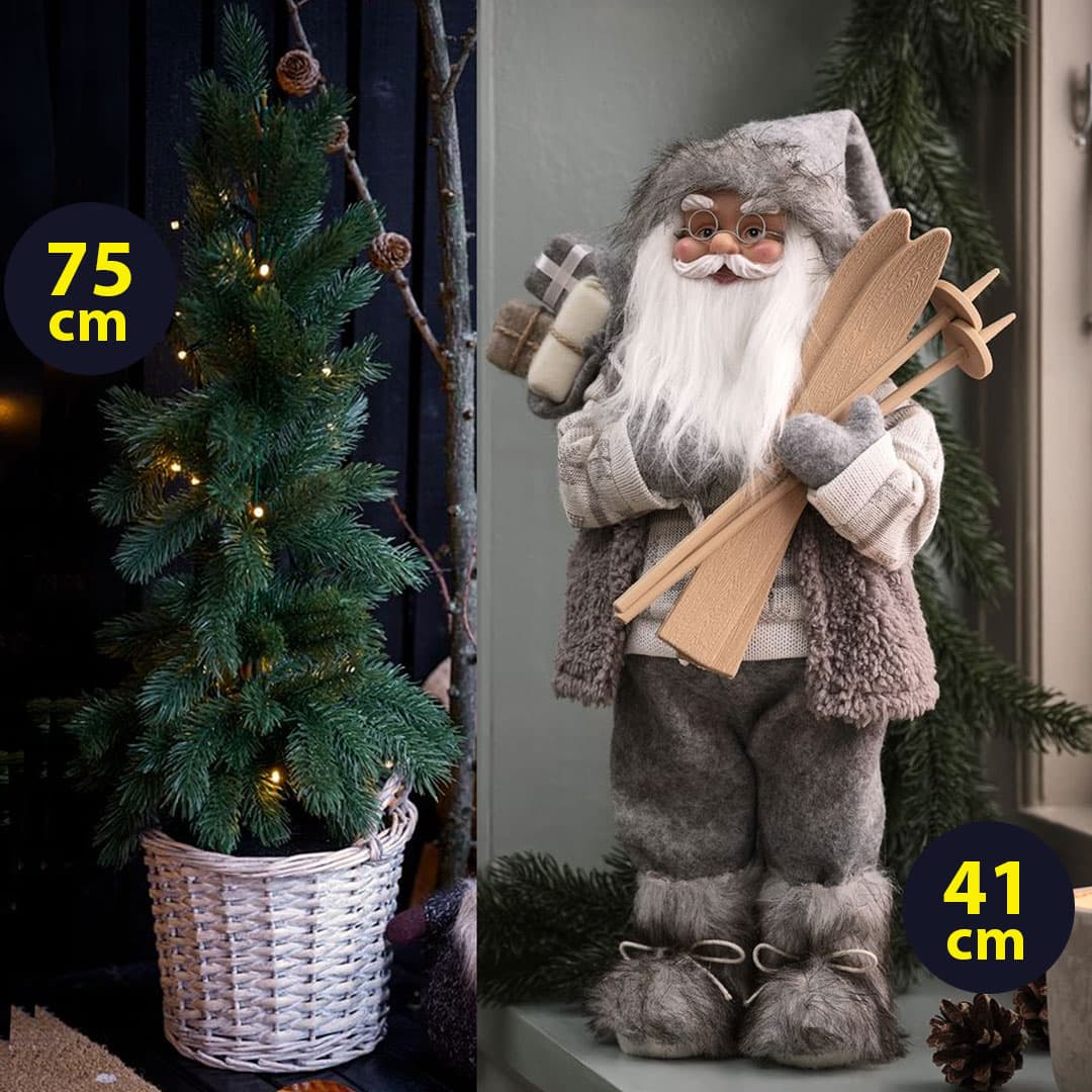 Kupi Zajedno! Jelka sa lampicama i Deda Mraz