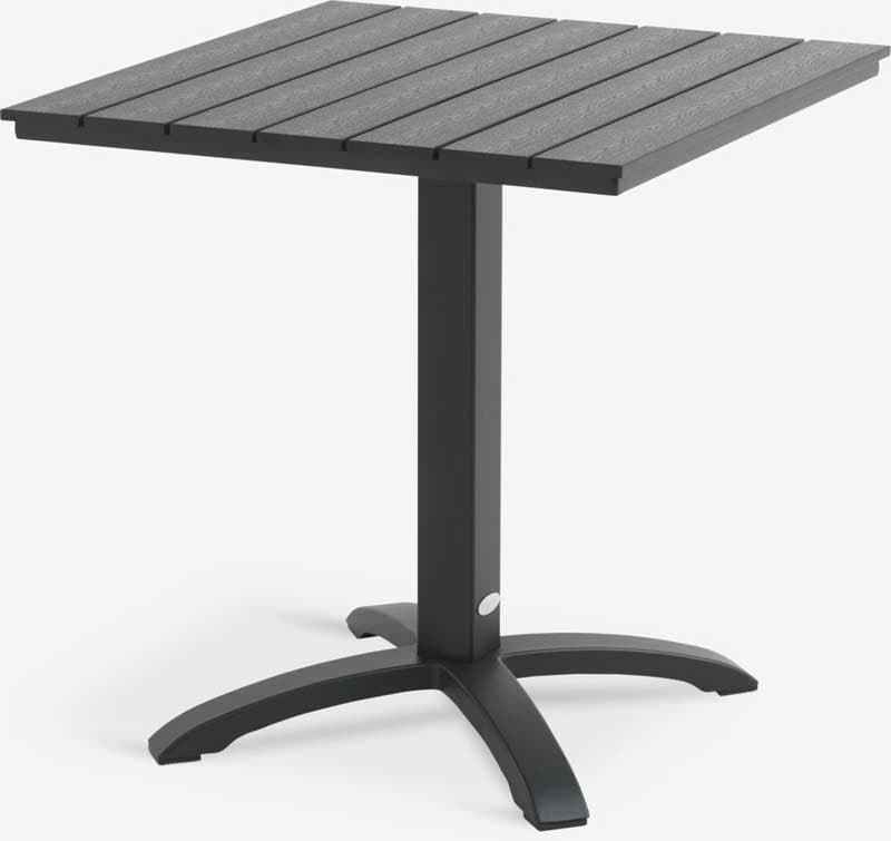 Baštenski Sto Hob 70x70 Crna