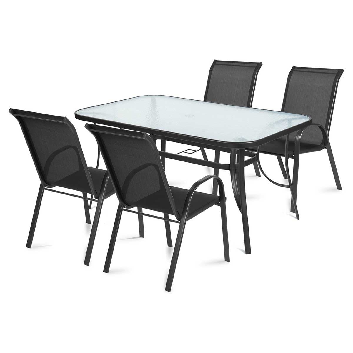 Baštenski Set 4 Stolice i Sto Sa Staklom Fieldmann Tirso