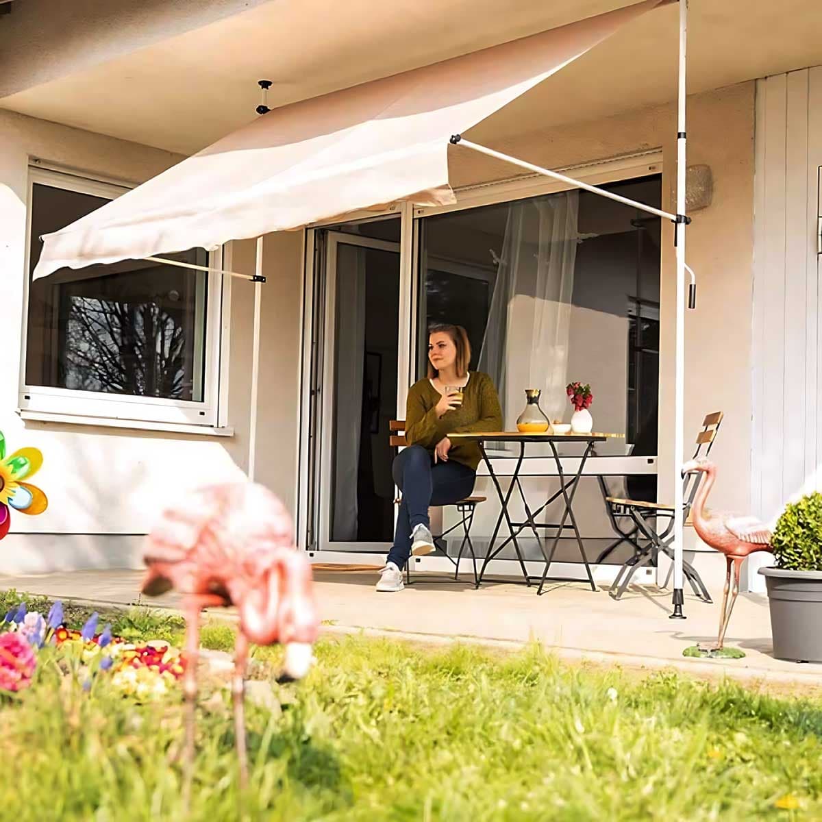 Tenda sa Teleskopskim Nosačima  na izvlačenje 300 x 120 cm - Montaža Bez Bušenja i Šrafljenja
