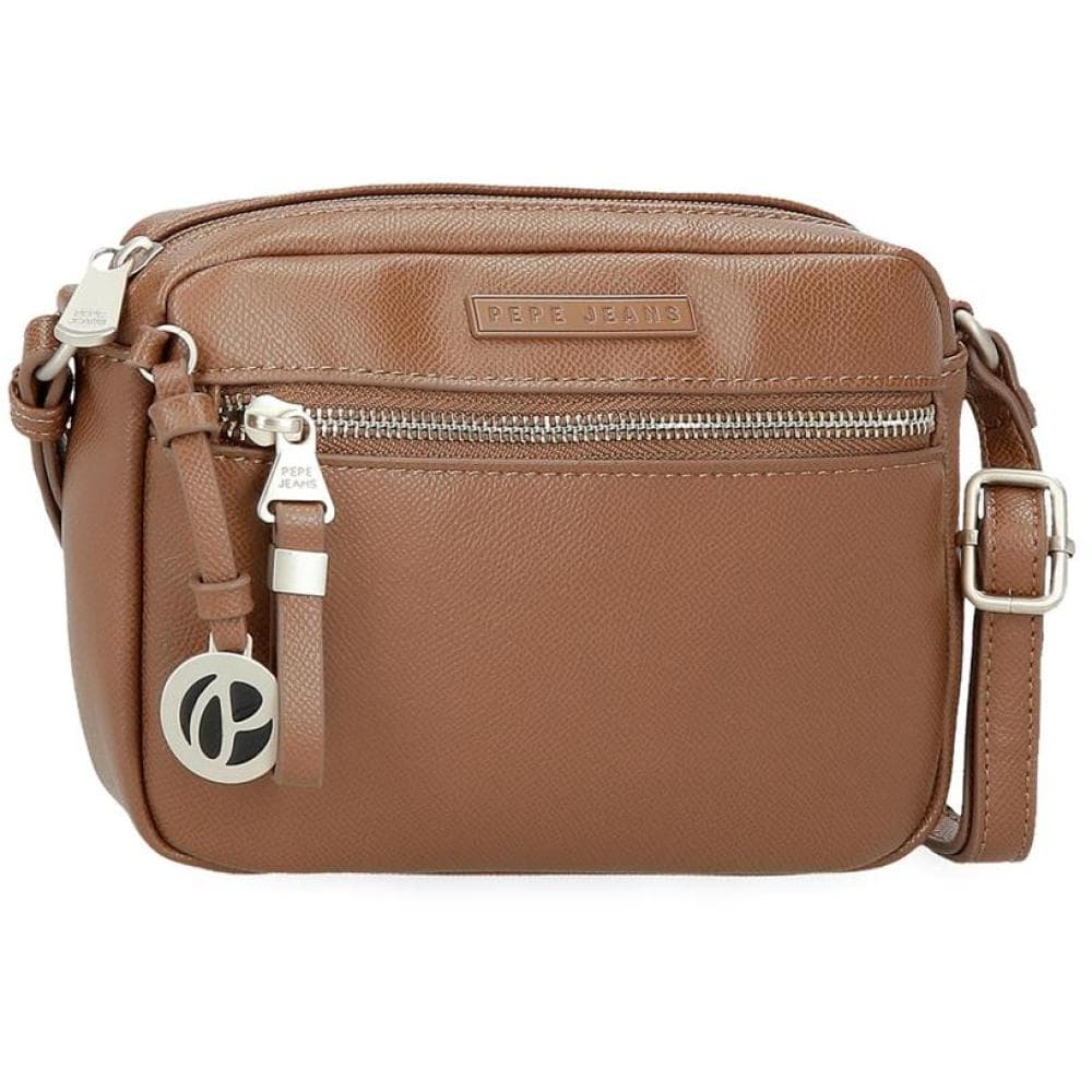 Torbica od eko kože na rame Pepe Jeans Elia brown 79455