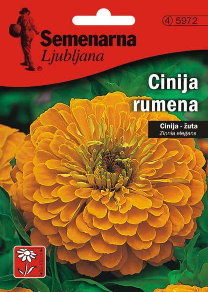 Baštensko cveće Lepi čovek - Cinija - žuti - Zinnia elegans 10 kesica 5972