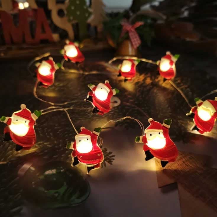 LED Svetleći niz na baterije Deda Mraz 0.9m