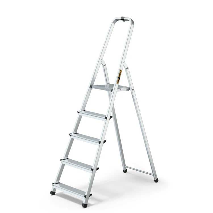 Sklopive aluminijumske kućne merdevine sa 5 stepenika Nosivosti 120kg 19334