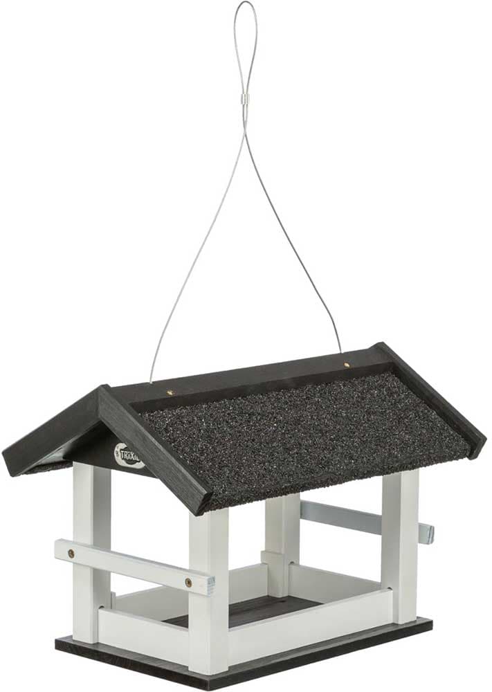 Hranilica za divlje ptice Drvena kućica 36cm crno-bela Trixie 55819