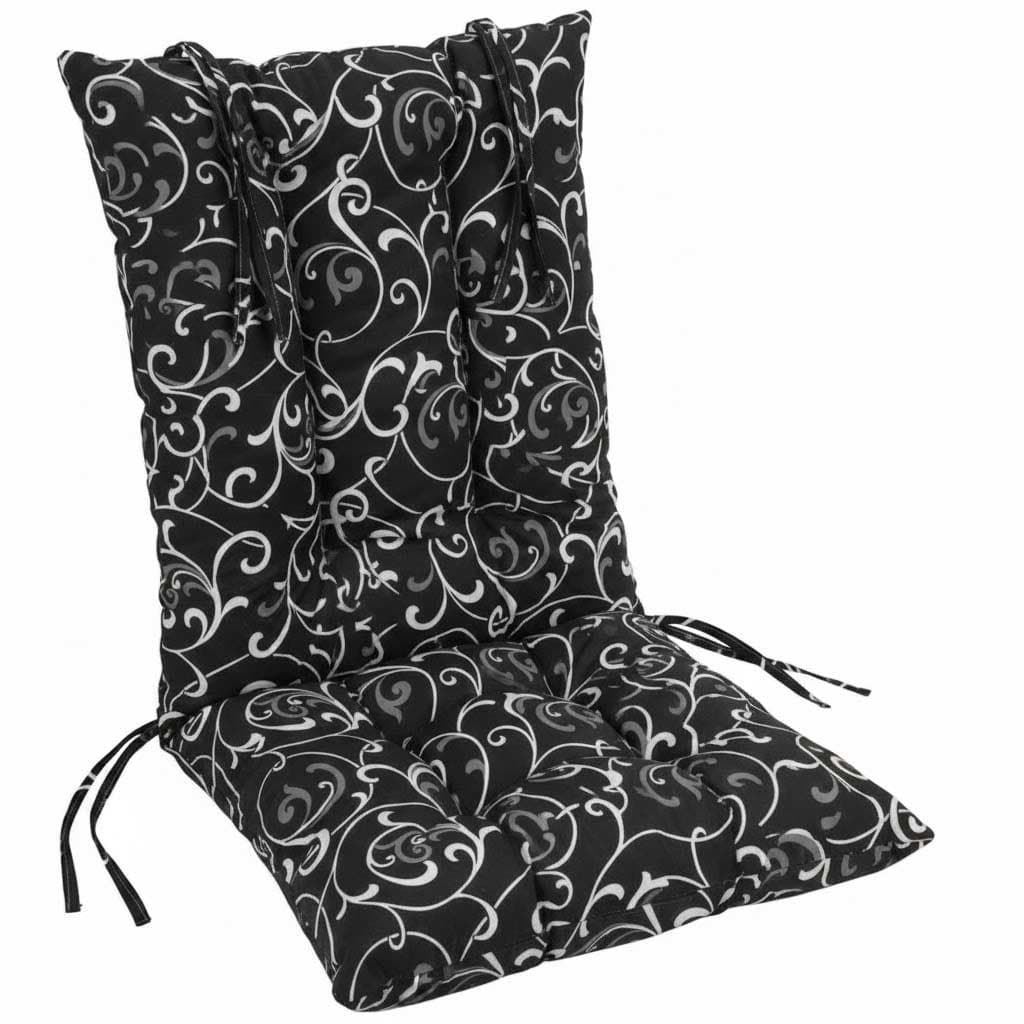 Jastuk Za Stolicu Sa Naslonom 1 kom. 40x80 cm BLACK ORNAMENT