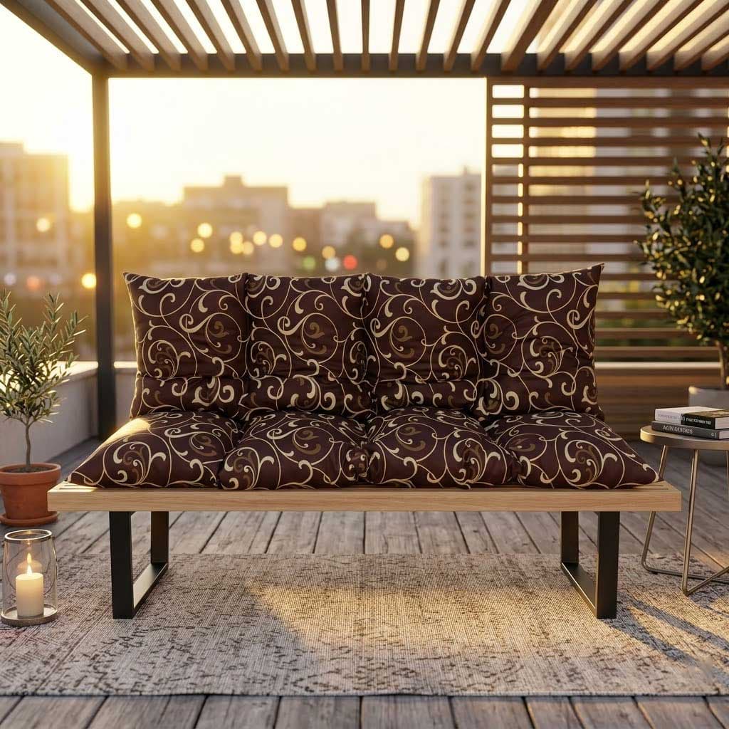 Jastuk Za BaštenskI Dvosed 120x50x50 cm BROWN ORNAMENT