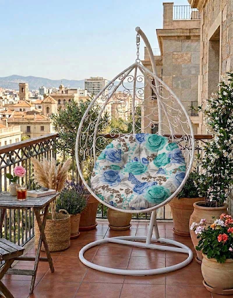Jastuk 100cm Za Gnezdo Baštensku Ljuljašku BLUE ROSES
