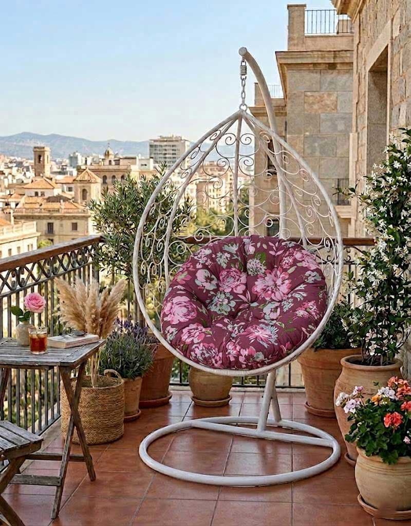 Jastuk 140cm Za Gnezdo Baštensku Ljuljašku BORDEAUX RETRO