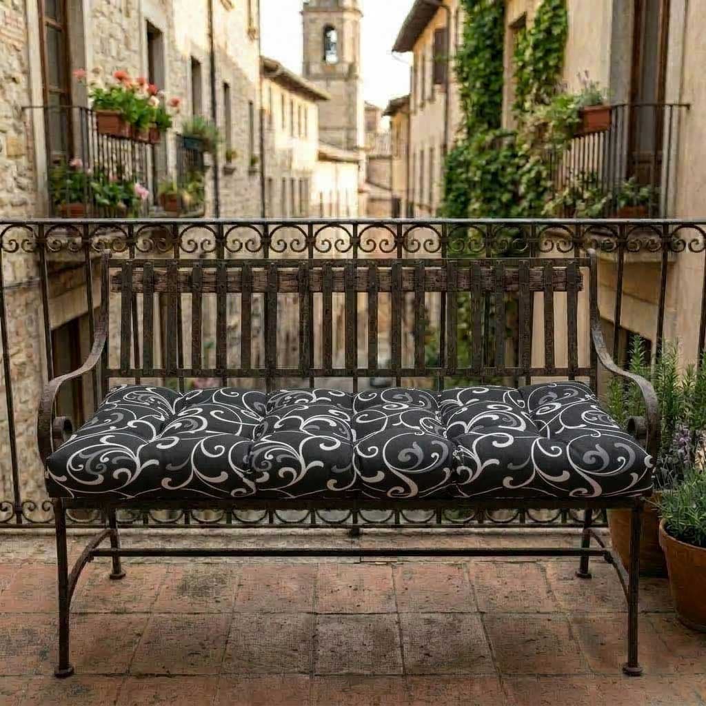 Jastuk za Klupu 200x40cm BLACK ORNAMENT