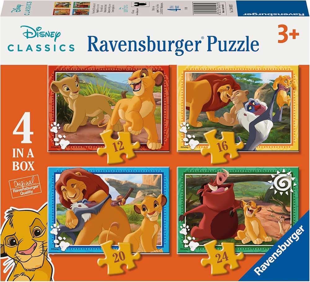 Puzzle za decu 4u1 Kralj lavova - Seti se ko si Disney Ravensburger 12004025