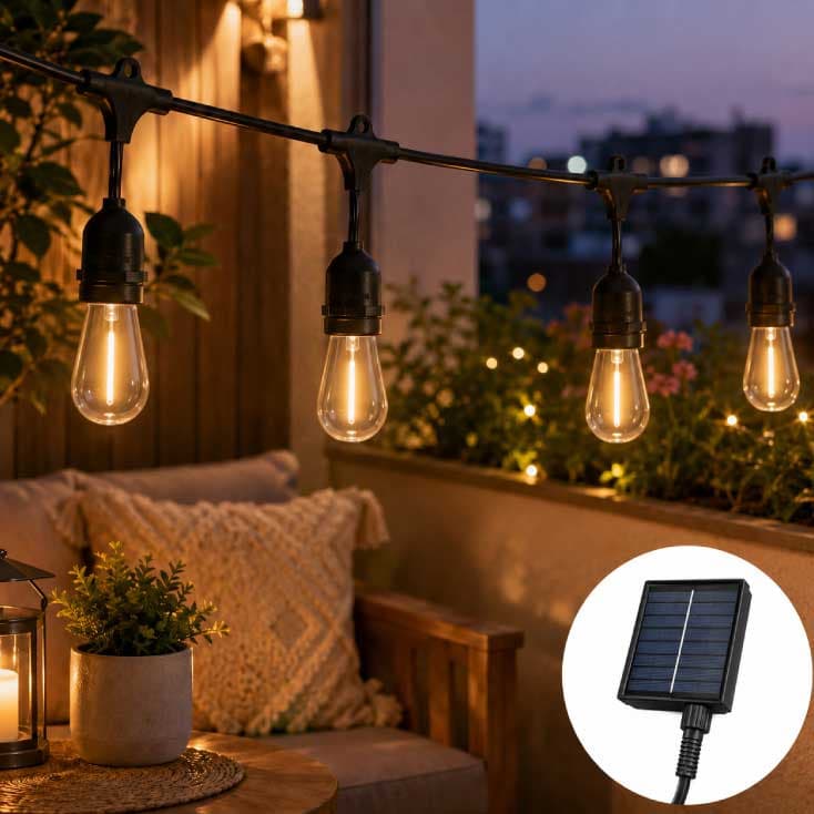 Solarni LED niz sa 10 sijalica 10m 11448