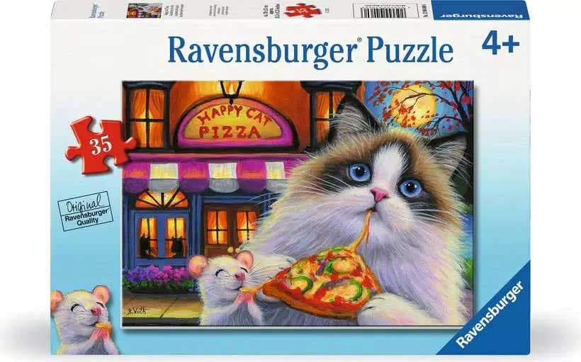 Puzzle za decu 35 delova Happy Cat Pizza Ravensburger 12004060