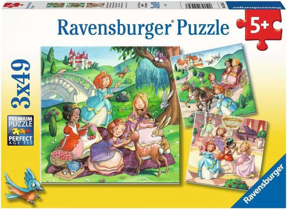 3u1 Puzzle za decu 3x49 delova Male princeze Ravensburger 05564