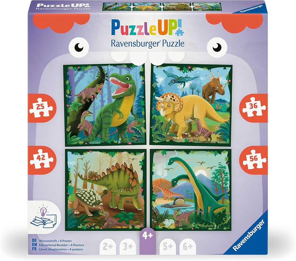 Slagalice za decu 4u1 Dinosaurusi Puzzle Up! Ravensburger 12004003