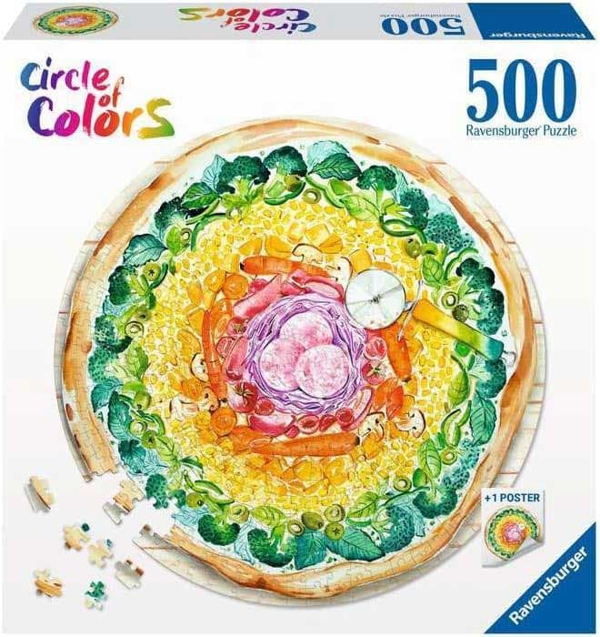 Puzzle 500 delova Krug boja - Pizza Ravensburger 17347