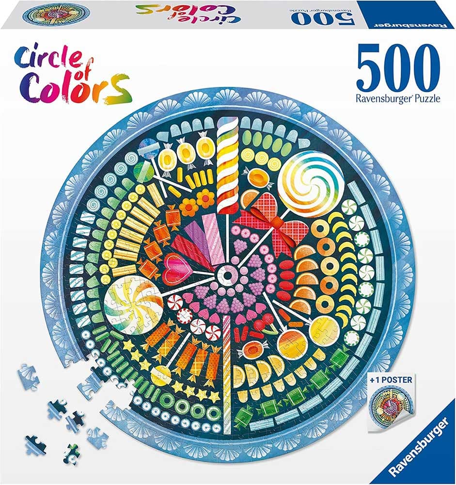 Puzzle 500 delova Krug boja - Bombone Ravensburger 17350