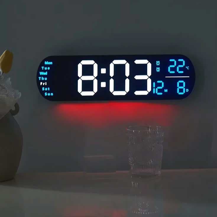 Digitalni zidni LED sat sa daljinskim upravljačem 11938BL