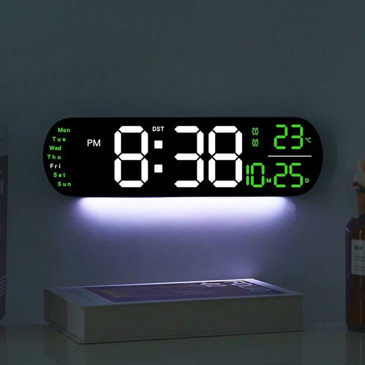 Digitalni zidni LED sat sa daljinskim upravljačem 11938GR
