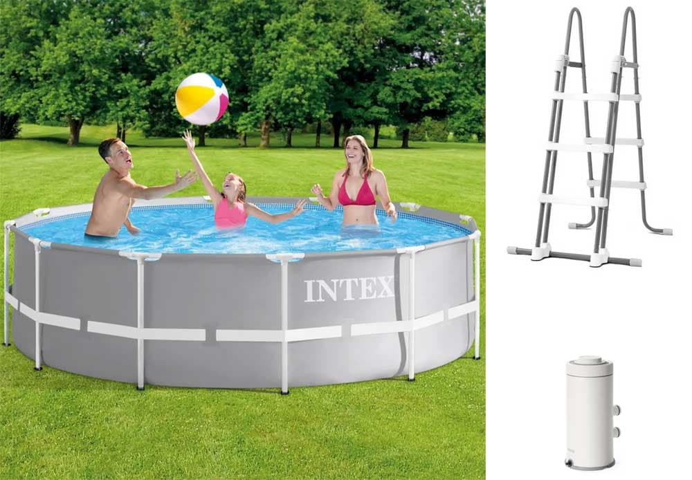 Intex Prism Frame Bazen sa metalnom konstrukcijom pumpom i merdevinama 3.66 x 0.99m 26716