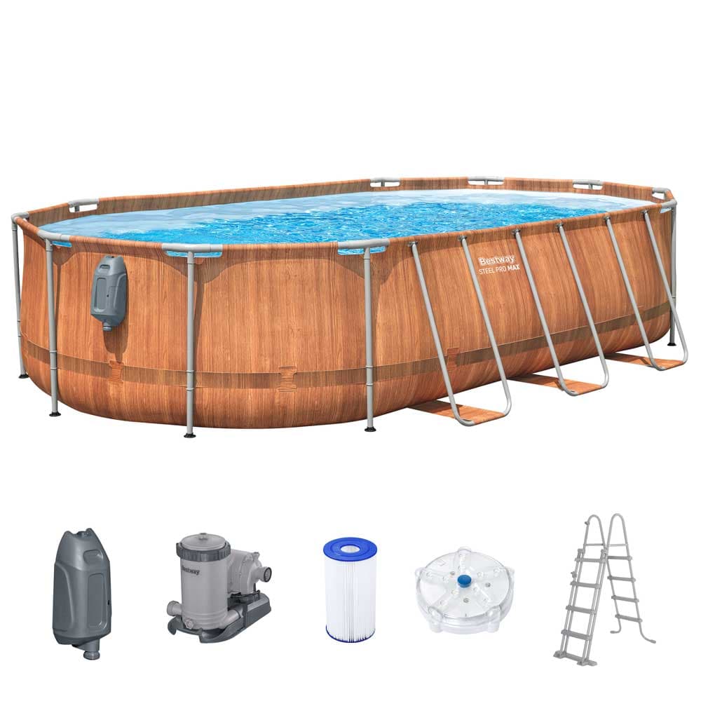 Bestway Bazen sa pumpom i merdevinama Steel Pro MAX™ 610x366x122cm 56719