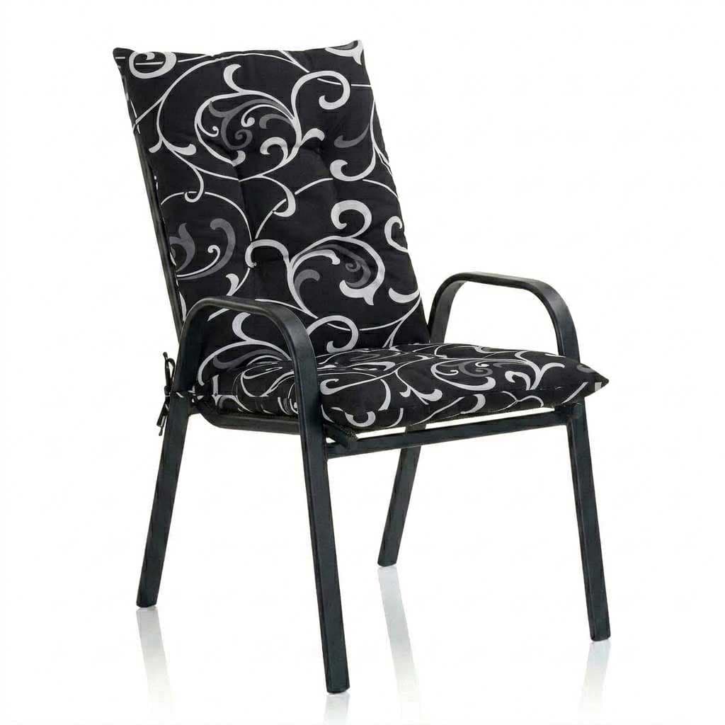 Jastuk Za Stolicu Sa Naslonom 1 kom. 50x110 BLACK ORNAMENT