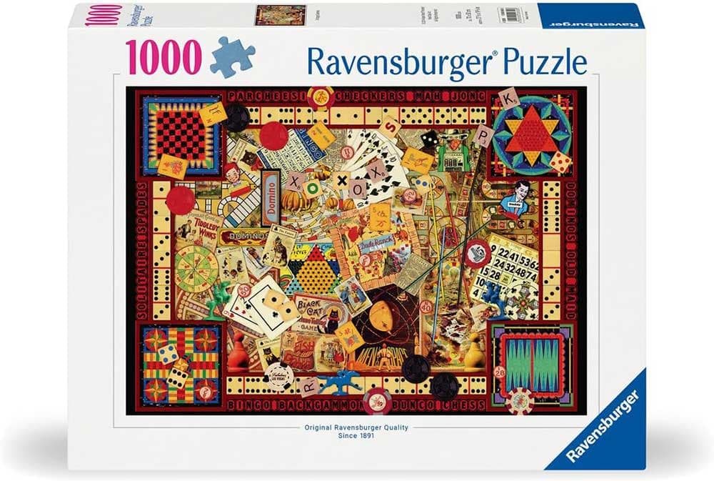 Puzzle slagalica 1000 delova Starinske društvene igre Ravensburger 12000655