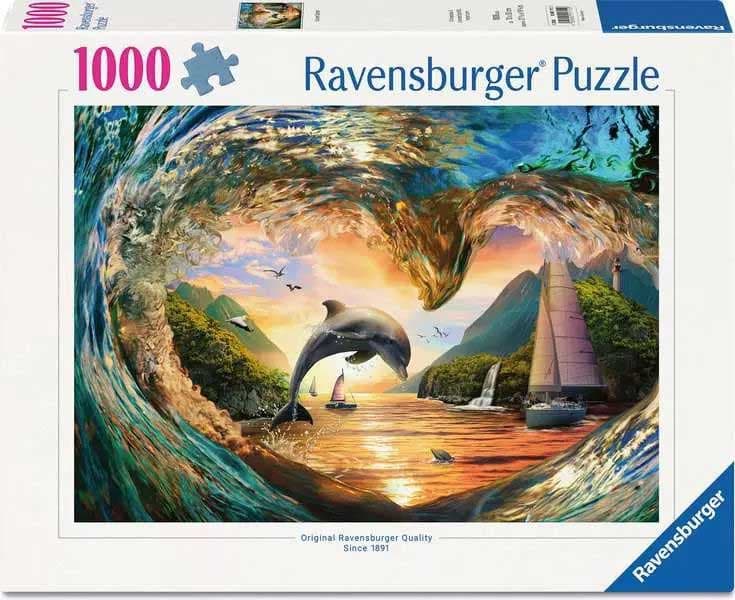 Puzzle slagalica 1000 delova Skok u zalasku sunca Ravensburger 12001711