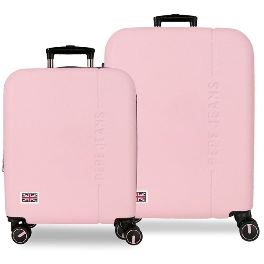 Komplet proširivih ABS kofera 55cm i 68cm PJL Aris light pink 63289