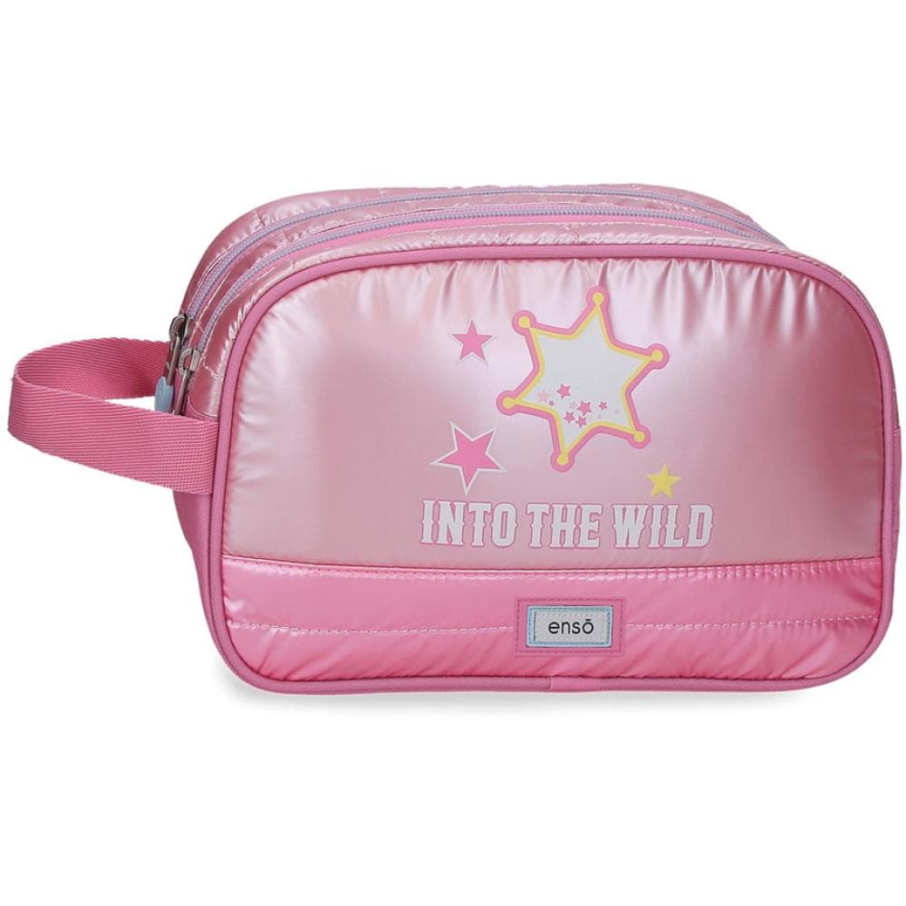 Kozmetički neseser sa 2 pregrade Enso Into The Wild pink 99844