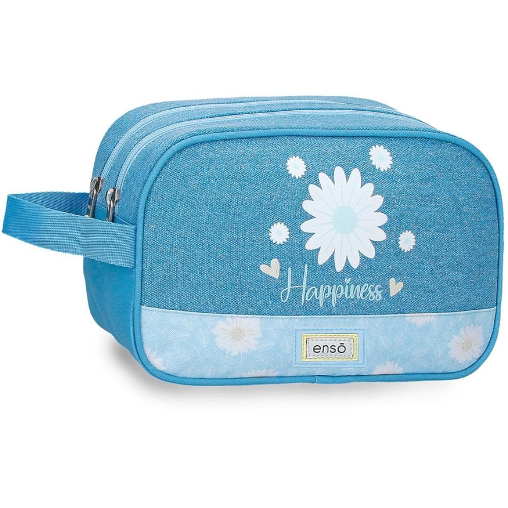 Kozmetički neseser sa 2 pregrade Enso Happiness blue 99744