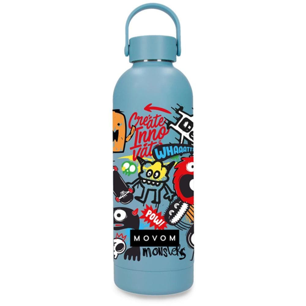 Termos 500ml 12-24h održavanje temperature Movom Monsters blue 32733