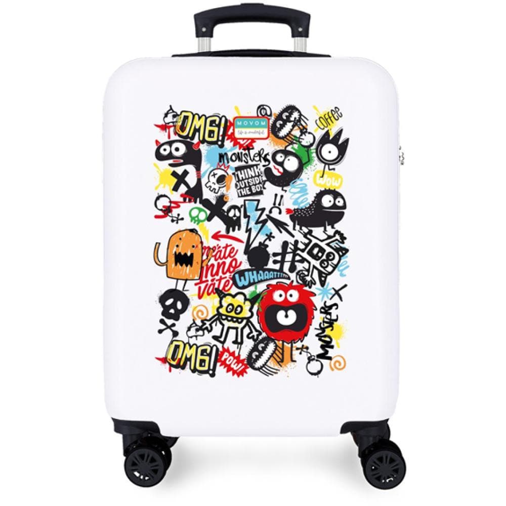 Dečiji putni kofer 55cm Movom Monsters white 32711