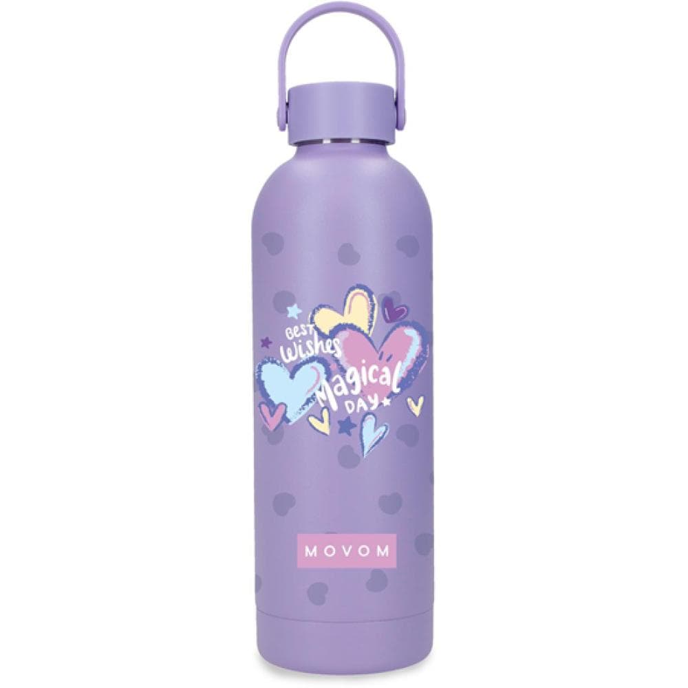 Termos 500ml 12-24h održavanje temperature Movom Best Wishes purple 32133