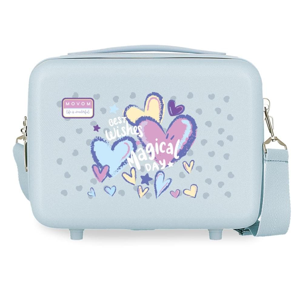 Kozmetički neseser od ABS-a Movom Best Wishes sky blue 32119