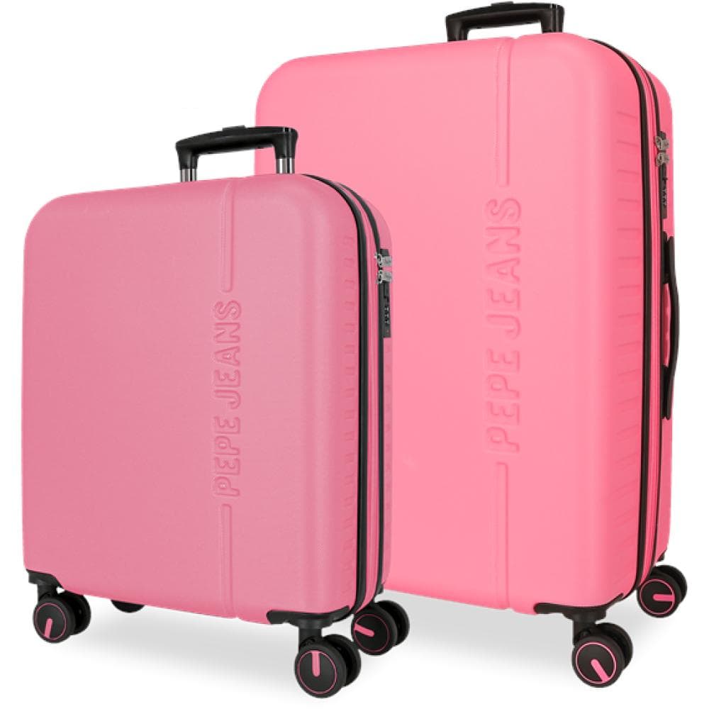 Komplet proširivih ABS kofera 55cm i 68cm PJL Montana pink 75689